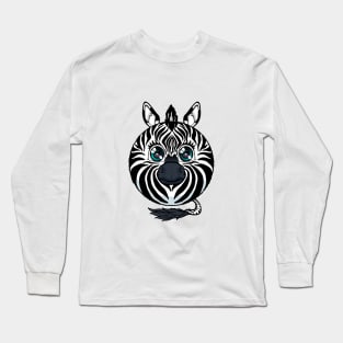 Zebra Fluff Ball Long Sleeve T-Shirt